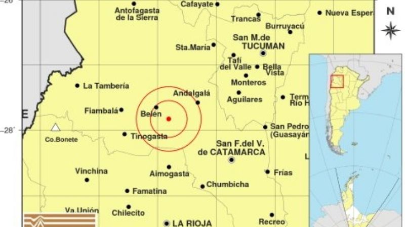 Sismo en las cercanías de Belén