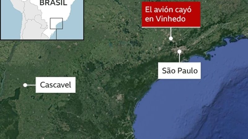 Tragedia aérea en Brasil con 61 muertos