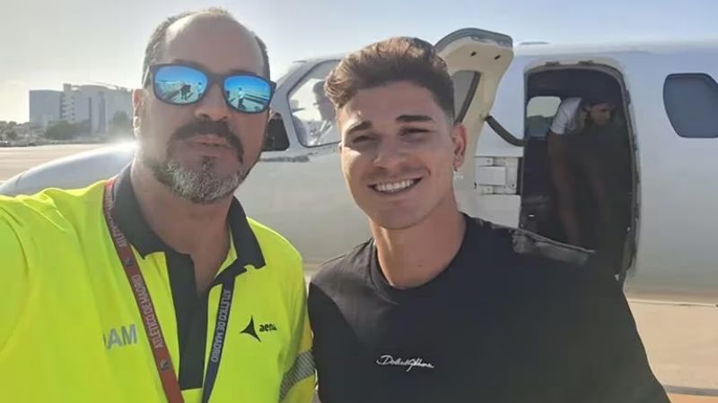 Julián Álvarez ya está en Madrid, para sumarse al Atlético