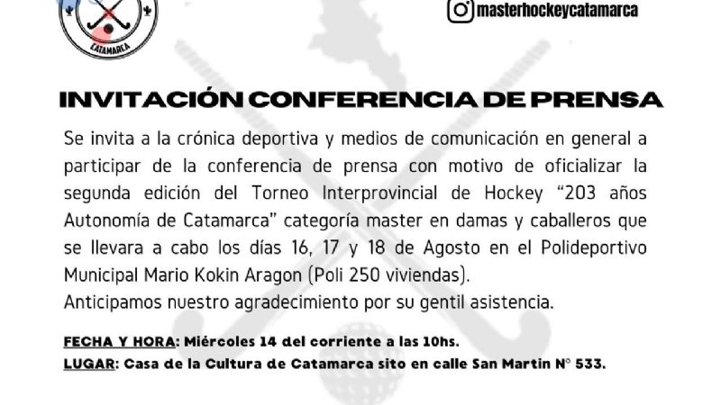 Presentan torneo de Hockey Máster “Autonomía”