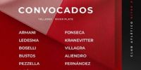 LA NÓMINA DE CONVOCADOS por Gallardo, para enfrentar este miércoles a Talleres, en Córdoba.