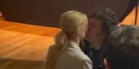 El primer beso público de Javier Milei y Yuyito González.