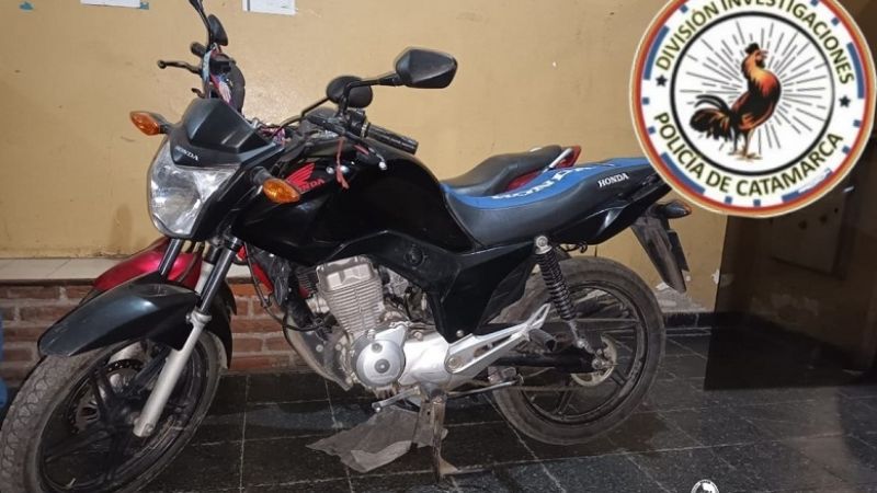Secuestran moto con numeración adulterada