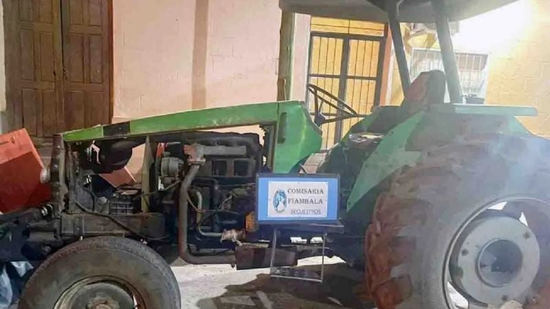 Recuperan tractor de la municipalidad de Fiambalá