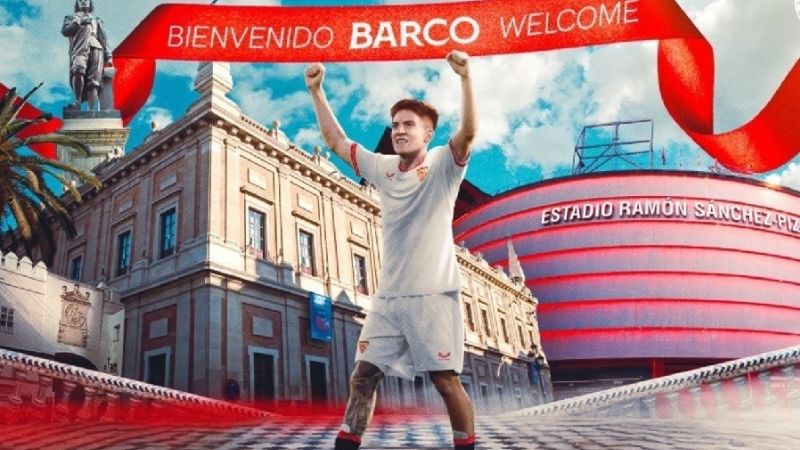 Emotiva presentación de Barco en el Sevilla