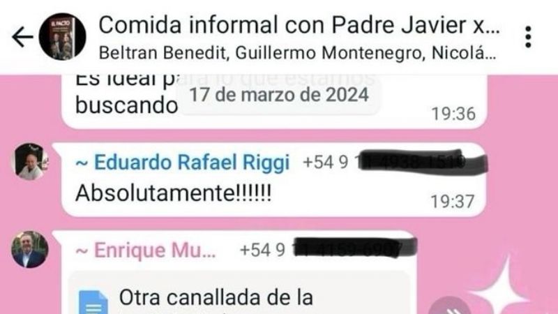 Antes que la echen del LLA, Arrieta “soltó” los chat