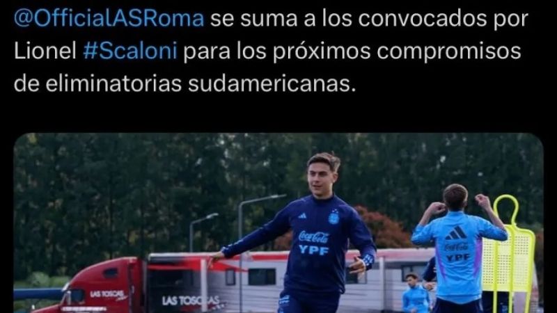 Vuelve Paulo Dybala a la Selección