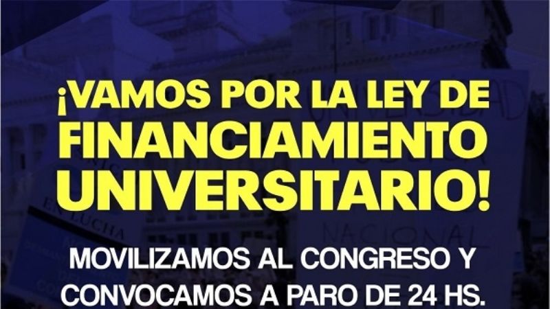 A favor del financiamiento universitario, movilización y paro por 24 horas