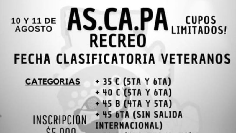 Pádel intenso, por torneos locales y clasificatorios