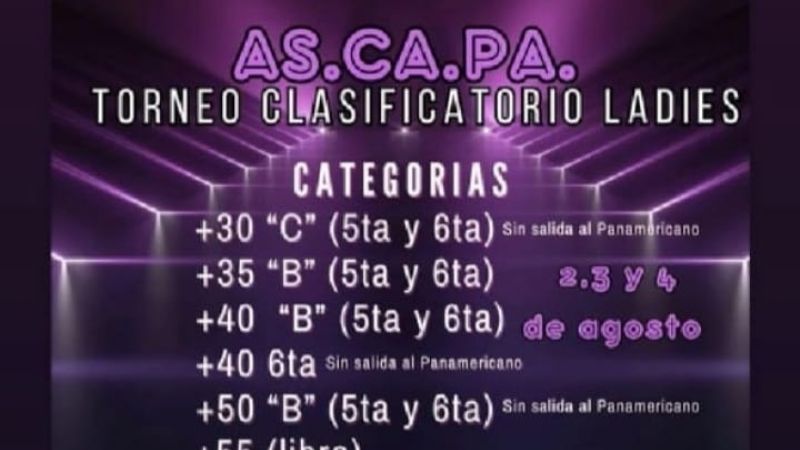 Pádel intenso, por torneos locales y clasificatorios