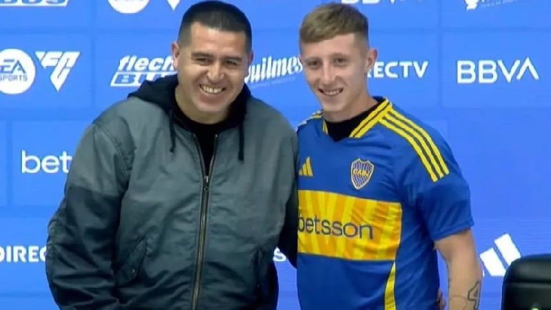 Boca presentó a Barinaga vestido de “azul y oro”