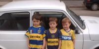 LA FOTO viral de Miramón de pequeño, con la camiseta de Boca puesta.