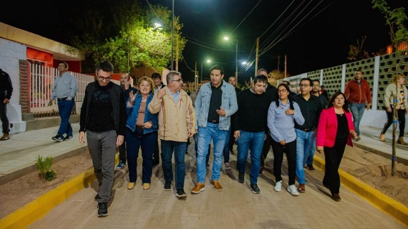 Jalil inició su agenda inaugurando obras de urbanización en la ciudad