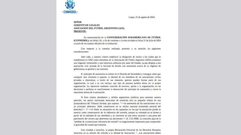 AFA advirtió sobre intromisión del Gobierno Nacional