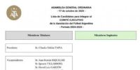 La nueva boleta encabezada por Tapia para los comicios del 17 de octubre, que fue presentada anoche.