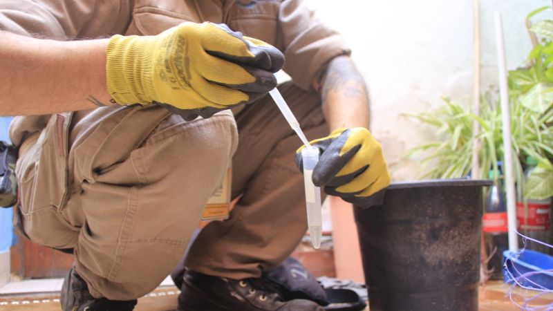 Campaña de prevención del Dengue en Plaza Hipólito Yrigoyen