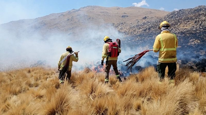 Incendio de gran magnitud en el Departamento Andalgalá