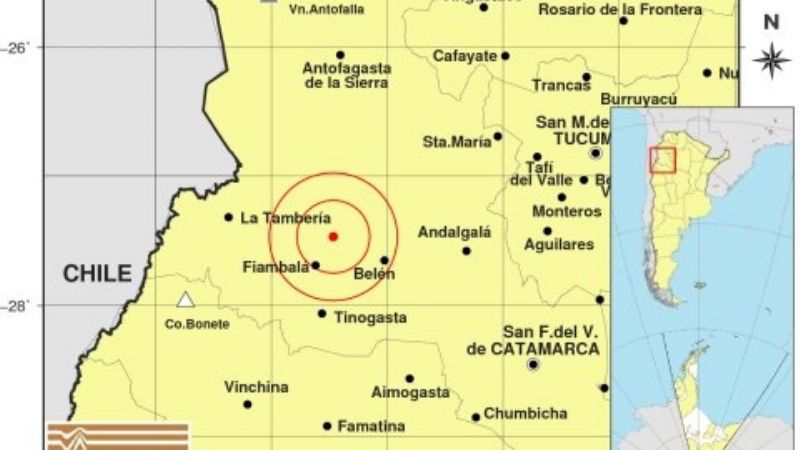 Sismo en Catamarca: se registró un temblor cerca de Belén