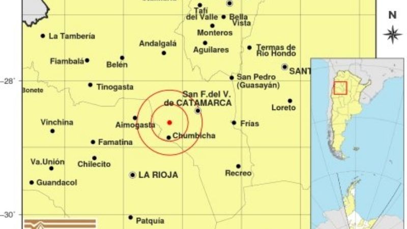 Fuerte temblor en Catamarca