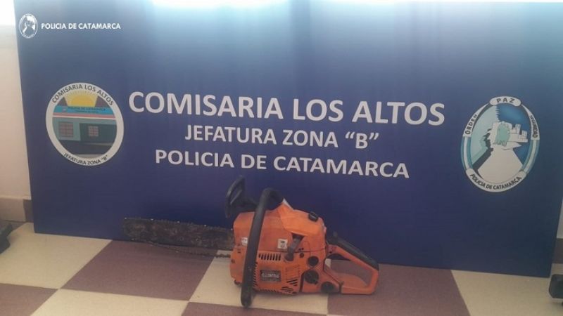 Recuperaron una motosierra