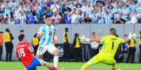 LAUTARO MARTÍNEZ convirtió el gol de Argentina para el 1-0 sobre Chile, que clasificó a 