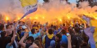 Los hinchas de Boca le pusieron color y entusiasmo a la tarde mendocina.