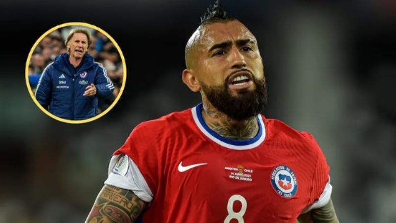 Arturo Vidal, en llamas contra Gareca