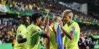 RODRYDO (10) celebra su gol, del triunfo para Brasil 1-0, frente a Ecuador, en Curitiba.
