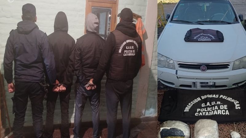 Detienen a dos jóvenes con 682 gramos de marihuana en Santa María