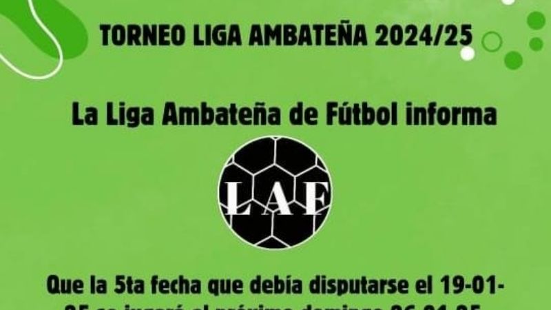 Sin fútbol de la Ambateña, por la Fiesta del Maíz