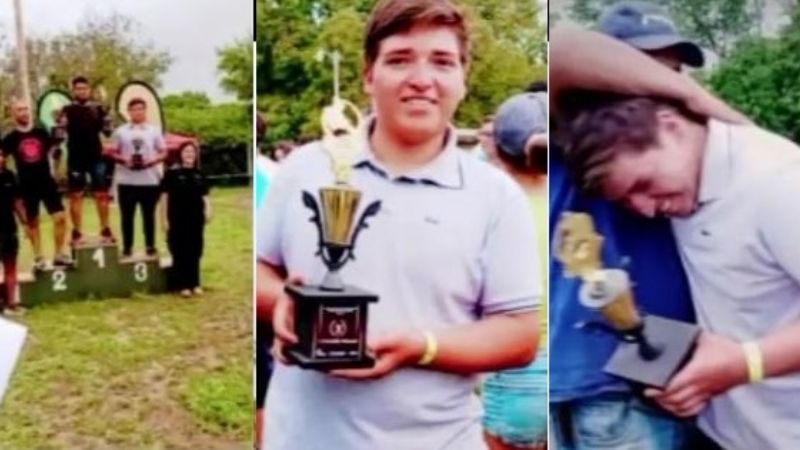 El team Ambato, celebró el 3er puesto de Barrios