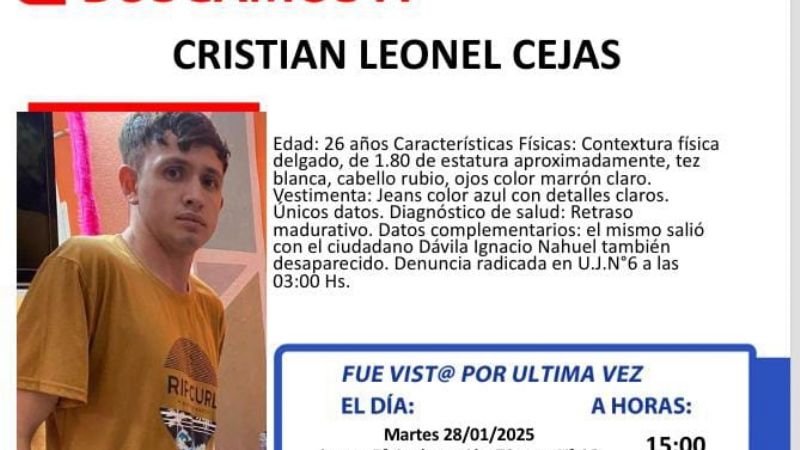 Buscan a dos jóvenes desaparecidos