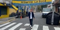 Ander Herrera, en su visita al barrio de La Boca, que lo tiene subyugado.
