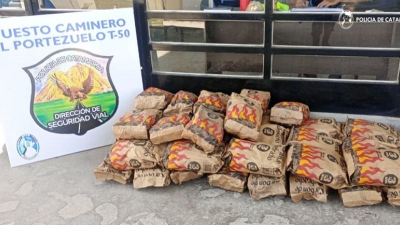 Le secuestran 40 bolsas de carbón