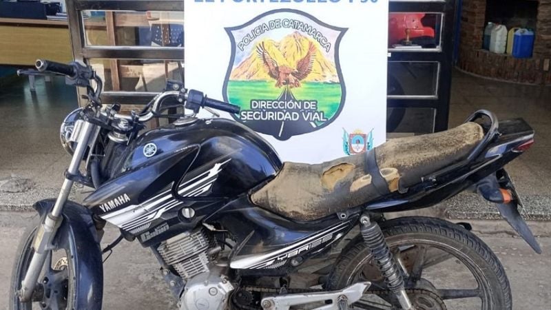 Le secuestraron la moto en un control porque era robada