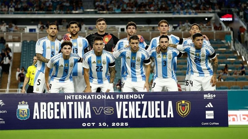 Sin Messi, Argentina venció 1-0 a Venezuela