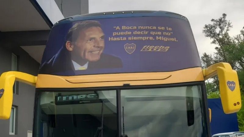 Imagen y frase de Russo en el micro de Boca