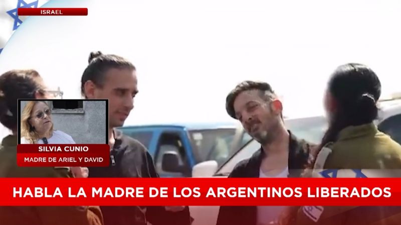 Madre de los argentinos liberados por Hamas: “Están muy bien de salud”