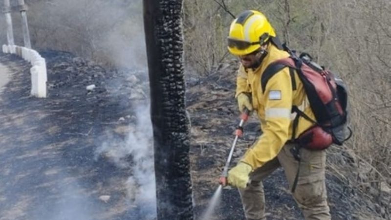 Trabajo sostenido de brigadas de emergencia para contener incendios forestales