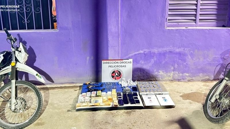 Secuestraron más de $4 millones, motos, celulares, armas de fuego y drogas