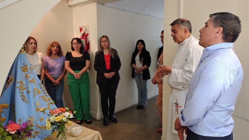 La Virgen llevó su bendición al Juzgado Electoral y a la Municipalidad de Valle Viejo