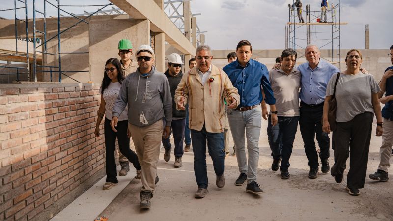 El Gobernador recorrió la obra de la Escuela Técnica de Tinogasta