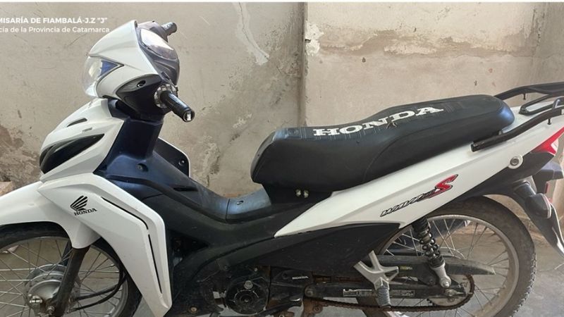Secuestran una moto que era utilizada para cometer robos