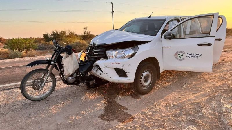 Camioneta de Vialidad Provincial implicada en un trágico siniestro vial en La Rioja