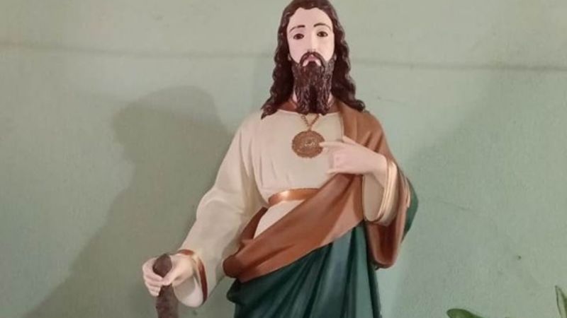 La imagen de San Judas Tadeo recorre hogares de Pomán