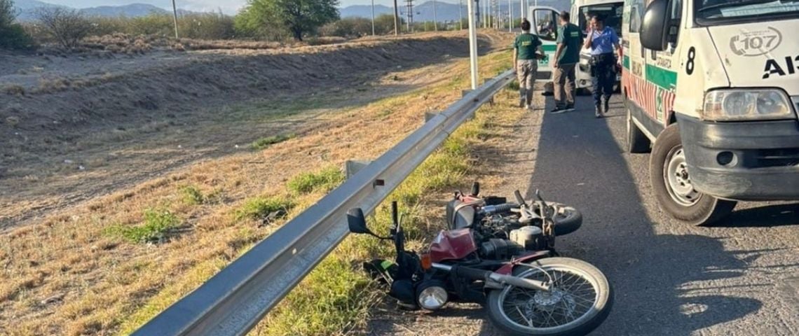 Derrapó con la moto y debió ser hospitalizada en Tucumán