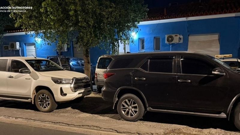 Trasladaron a Catamarca dos camionetas Toyota robadas