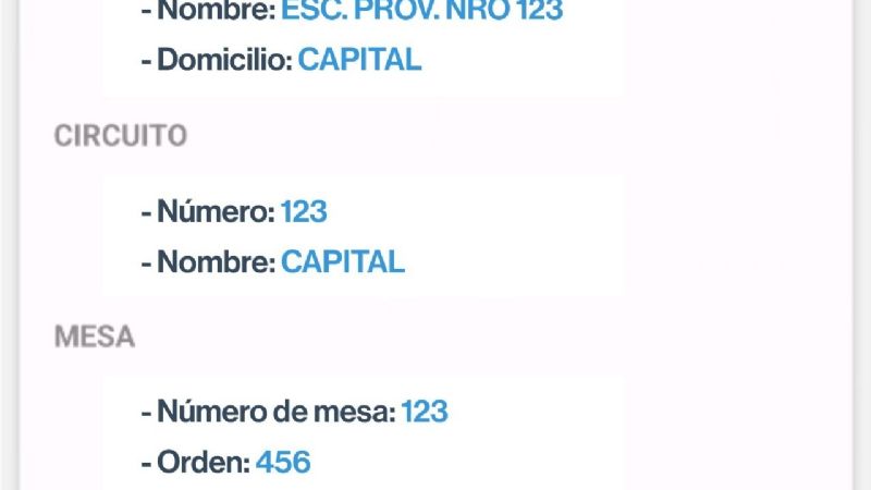 ¿Dónde votás?: Podés consultar en la app Mi Catamarca y en el portal Gobierno de Catamarca