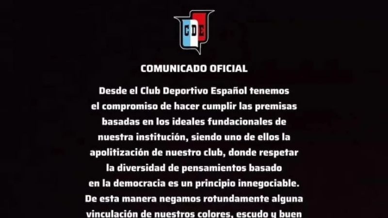 Deportivo Español echó al abogado que tocó con Milei