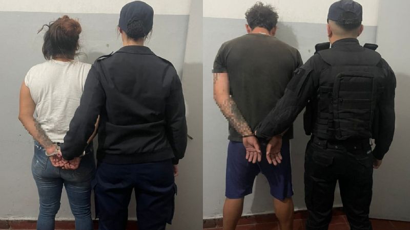 Pareja detenida por ingresar a una vivienda tras forzar una puerta